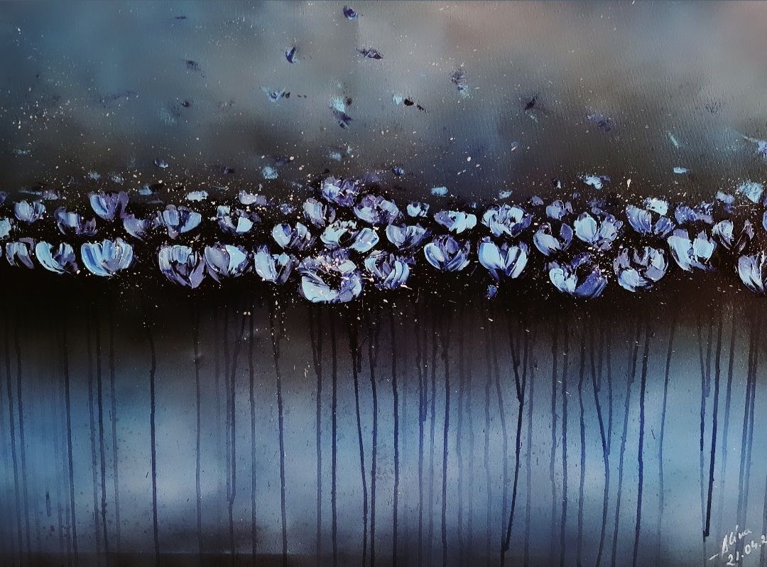 ArteDiAlina.com painting: Blue voices